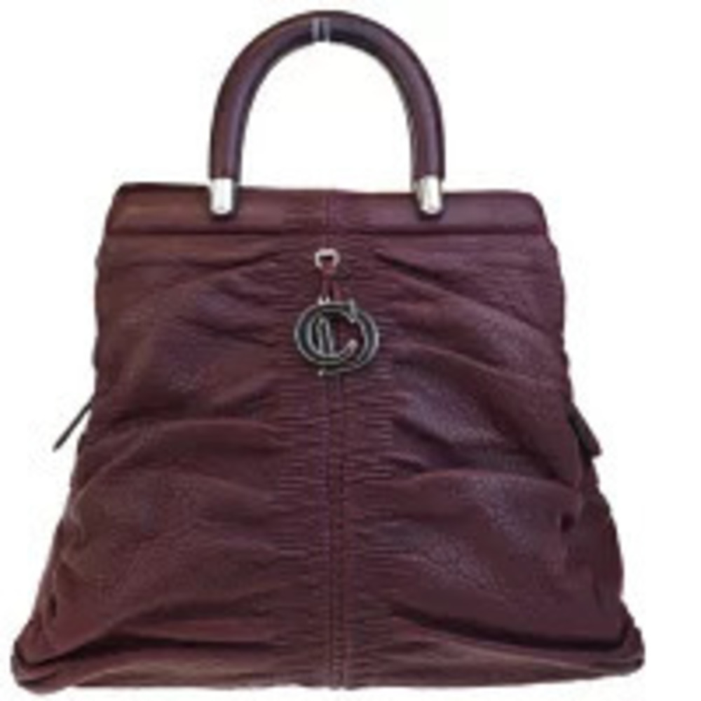 Christian Dior Handbag Bordeaux Purple Red Leather